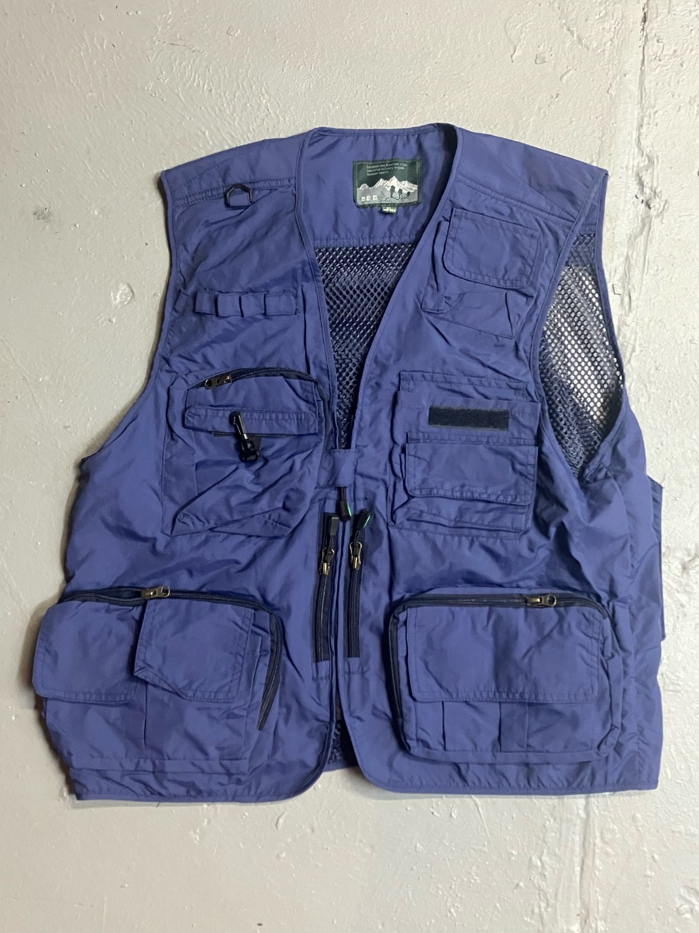Men's Multi-Pocket Utility Vest in Periwinkle Blue
